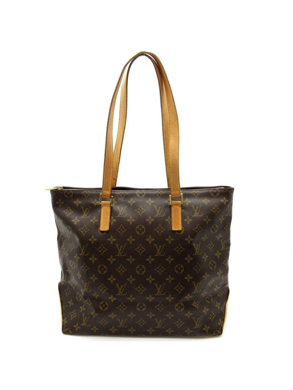 Louis Vuitton Cabas Mezzo Monogram Tote Bag Brown